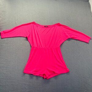 Pink Romper Romper Shorts 1 Piece Outfit Women's Size XXL,Resorts,Beach,Casual